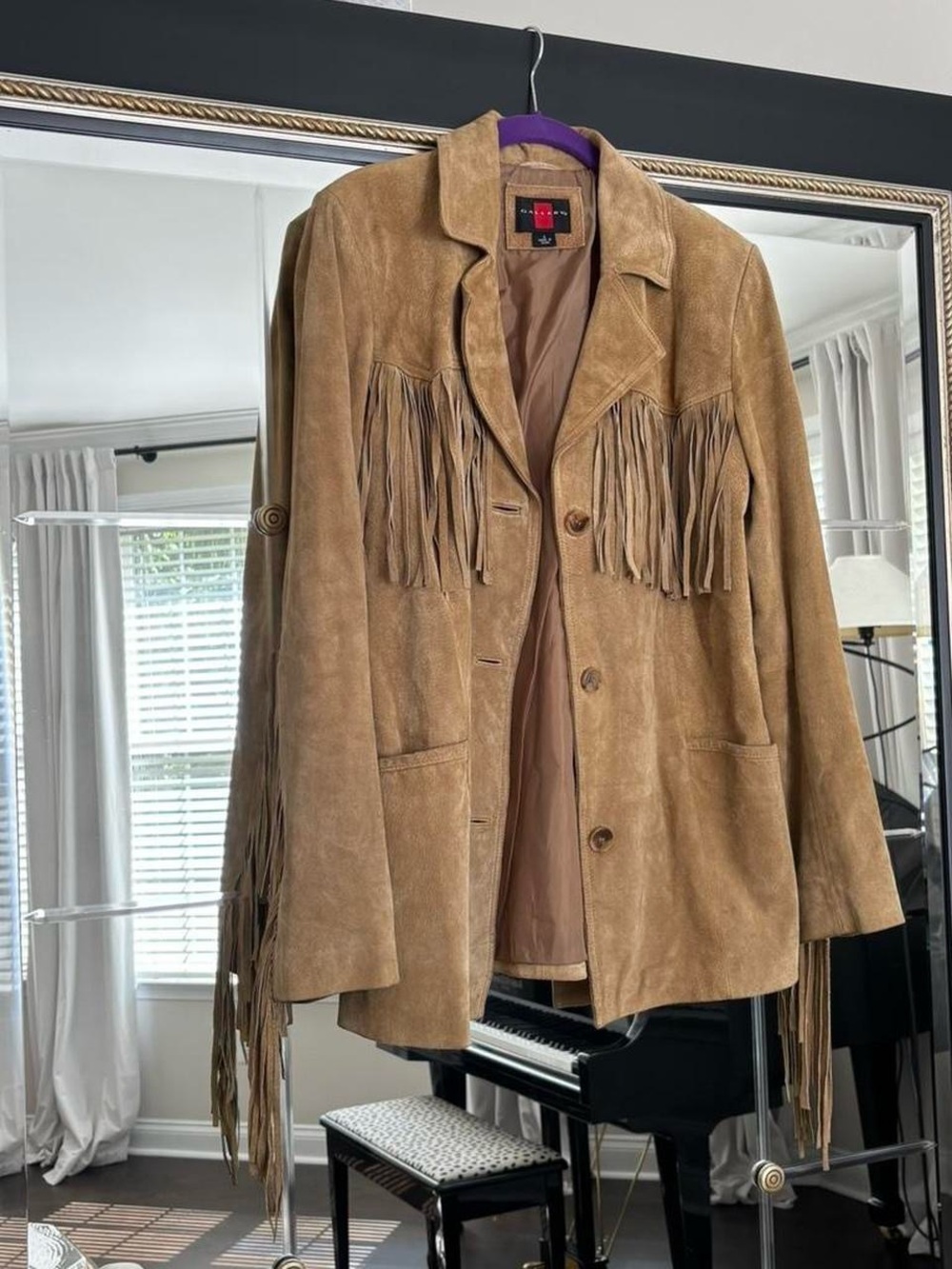 Vintage Gallery Tan Suede Fringe Jacket